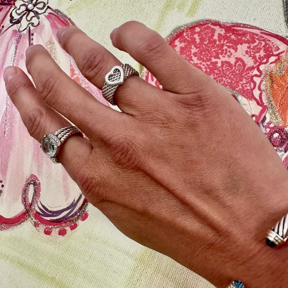 Tiffany & Co Sterling Silver Mesh Heart Ring